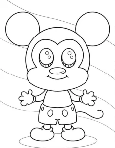 coloriage Mickey Mouse à imprimer pour enfants