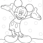 coloriage Mickey Mouse pour enfant de 8 ans