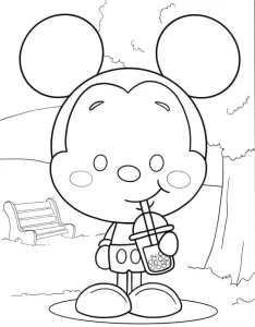 coloriage Mickey Mouse à imprimer pour enfants