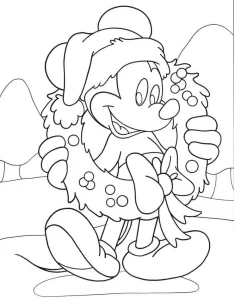 coloriage Mickey Mouse à imprimer pour enfant de 7 ans