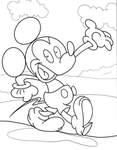 coloriage Mickey Mouse educatif pour enfant