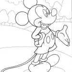 coloriage Mickey Mouse et découpage à imprimer