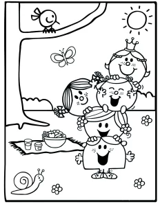 coloriage Monsieur Madame et decoupage