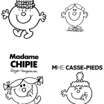 coloriage Monsieur Madame gratuit a imprimer