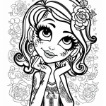 image pour coloriage Monster High enfant