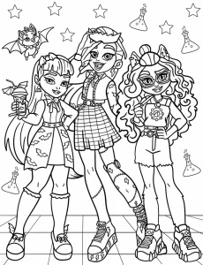 coloriage Monster High à imprimer pour enfant de 8 ans