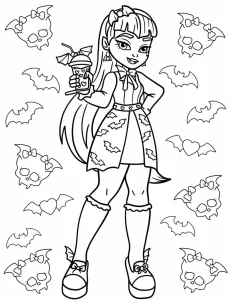 coloriage Monster High a imprimer pour enfant de 4 ans