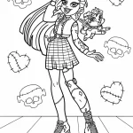 coloriage Monster High pour enfant de 8 ans