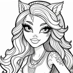 coloriage Monster High à imprimer pour enfant de 9 ans