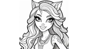 coloriage Monster High à imprimer pour enfant de 9 ans