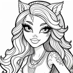 image pour coloriage Monster High enfant