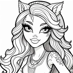 image pour coloriage Monster High enfant