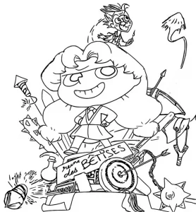 coloriage Mortelle Adele gratuit à imprimer