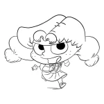 coloriage Mortelle Adele à imprimer pour enfant de 4 ans