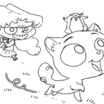 coloriage Mortelle Adele à imprimer kawaii