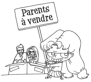 coloriage Mortelle Adele à imprimer pour enfant de 4 ans
