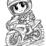 coloriage Moto pour enfant à imprimer