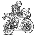 imprimer coloriage Moto pour enfant