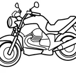 coloriage Moto pour enfant à imprimer