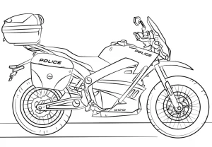 coloriage Moto à imprimer pour enfant de 2 ans