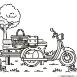 imprimer coloriage Moto pour enfant