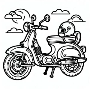 coloriage Moto à imprimer pour enfant de 12 ans