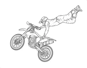 coloriage Moto et apprentissage