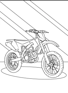 imprimer coloriage Moto gratuit