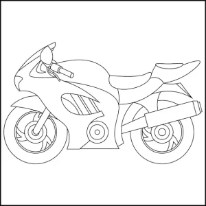 coloriage Moto a imprimer pour enfant de 4 ans