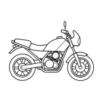 coloriage Moto pour enfant de 4 ans