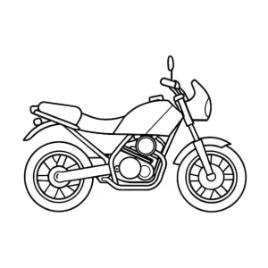 coloriage Moto pour enfant de 4 ans