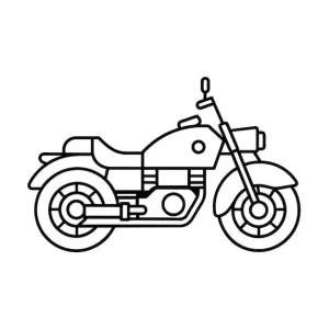 coloriage Moto pour enfant à imprimer