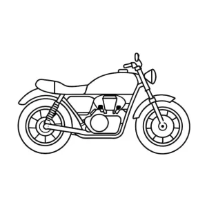 coloriage Moto et découpage à imprimer