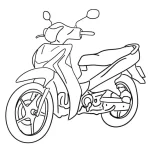 coloriage Moto pour enfants