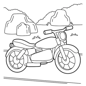 a imprimer coloriage Moto gratuit