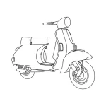coloriage Moto pour bebe a imprimer