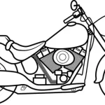coloriage Moto pour enfant de 10 ans