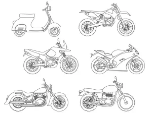coloriage Moto à imprimer pdf gratuit