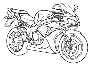coloriage Moto à imprimer pour enfant de 10 ans