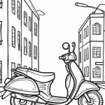 coloriage Moto à imprimer pour enfant de 4 ans
