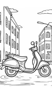 coloriage Moto à imprimer pour enfant de 4 ans