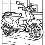 coloriage Moto à imprimer pour enfant de 2 ans