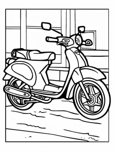 coloriage Moto à imprimer pour enfant de 2 ans