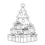 coloriage Noël à imprimer kawaii