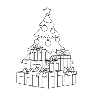 coloriage Noël à imprimer kawaii