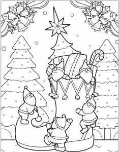 coloriage Noël pour enfant de 4 ans