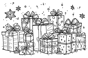 coloriage Noël à imprimer kawaii