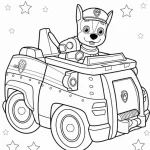 coloriage Pat Patrouille à imprimer pour enfant de 2 ans
