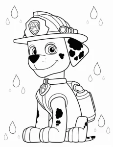 coloriage Pat Patrouille a imprimer pour enfant de 4 ans
