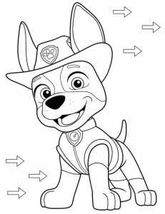 coloriage Pat Patrouille à imprimer pour enfant de 2 ans